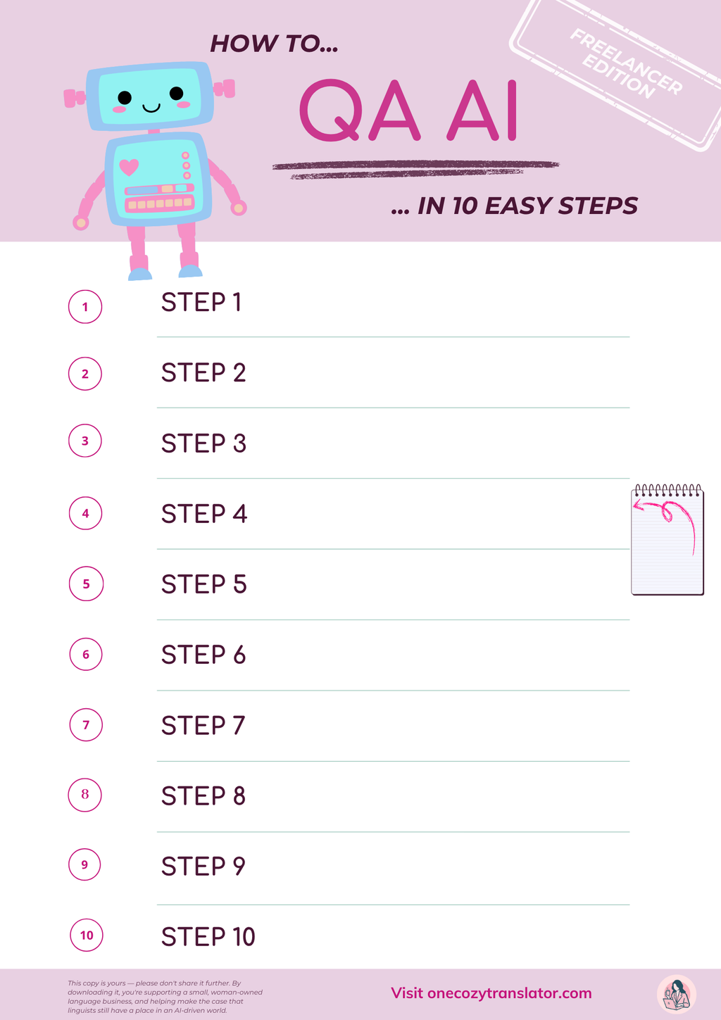 10 STEPS: HOW TO QA AI (Freelancer edition)