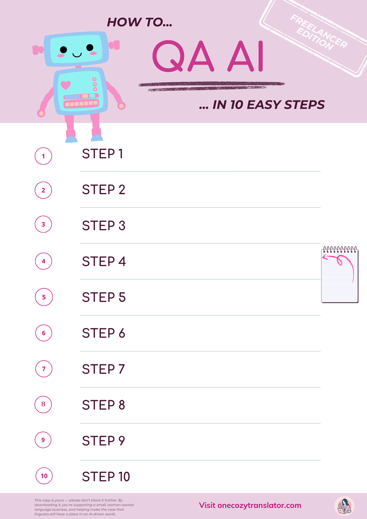 10 STEPS: HOW TO QA AI (Freelancer edition)